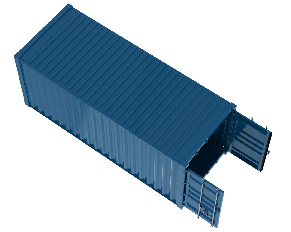 Open container isolated on background. 3d rendering - illustration png