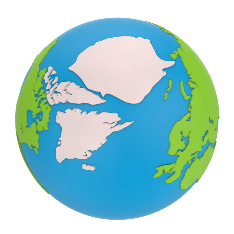 Planet earth isolated on background. 3d rendering - illustration png