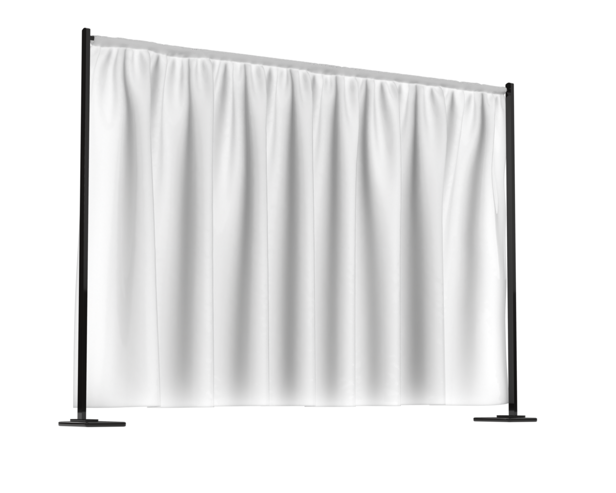 Curtain event divider isolated on background. 3d rendering - illustration png