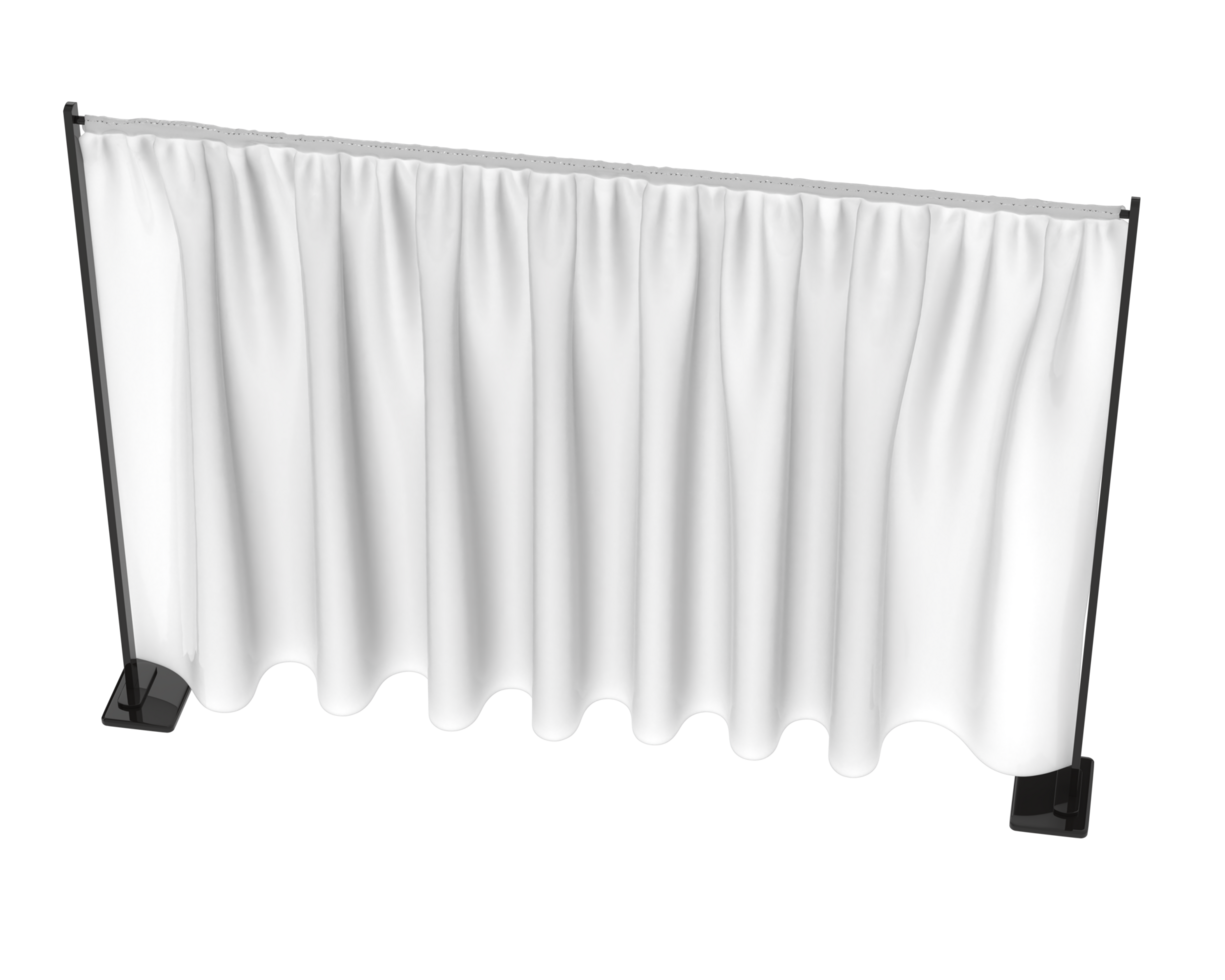 Curtain event divider isolated on background. 3d rendering - illustration png