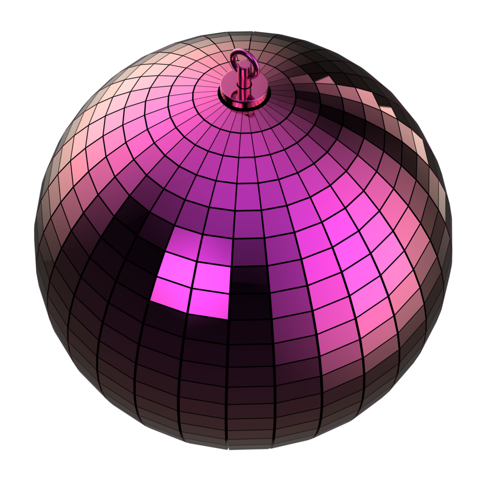 Disco ball isolated on background. 3d rendering- illustration png