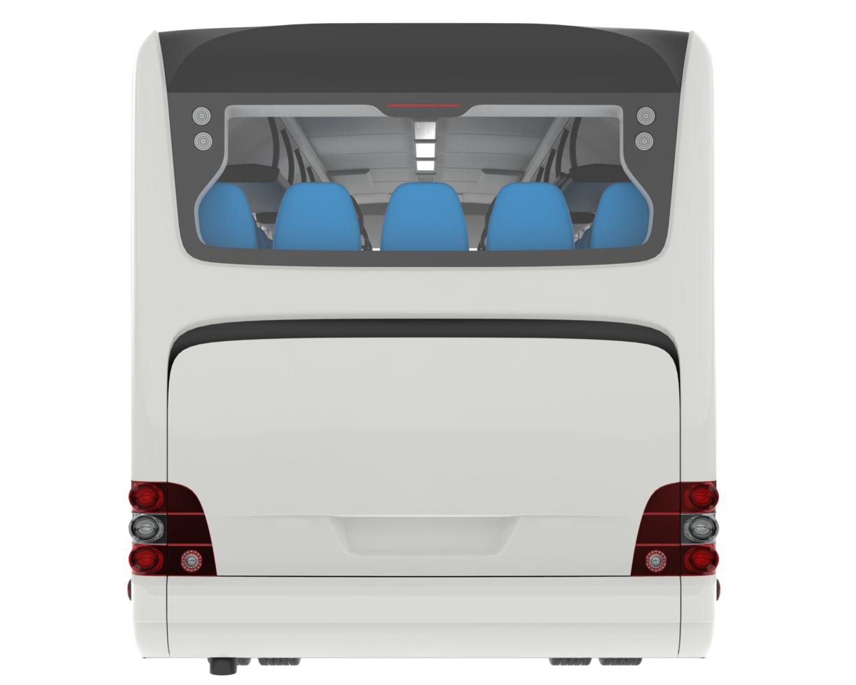 City bus isolated on background. 3d rendering - illustration png