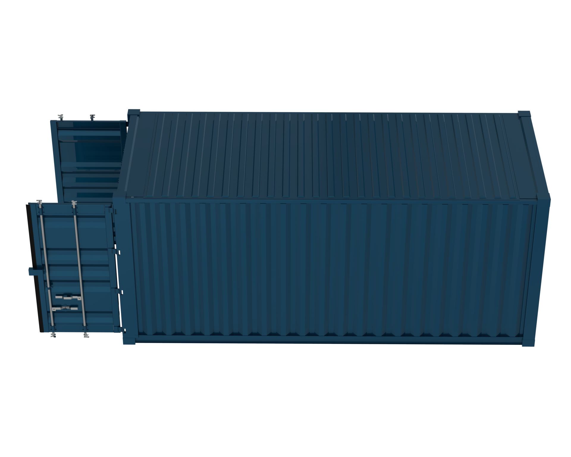 Open container isolated on background. 3d rendering illustration