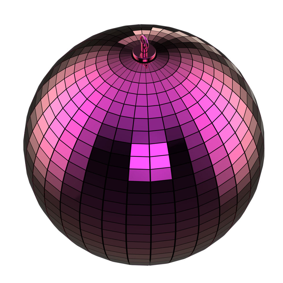 Disco ball isolated on background. 3d rendering- illustration png