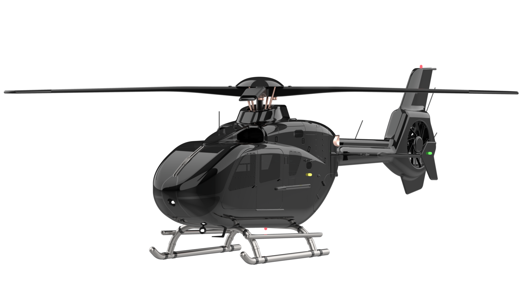 Modern helicopter isolated on background. 3d rendering - illustration png