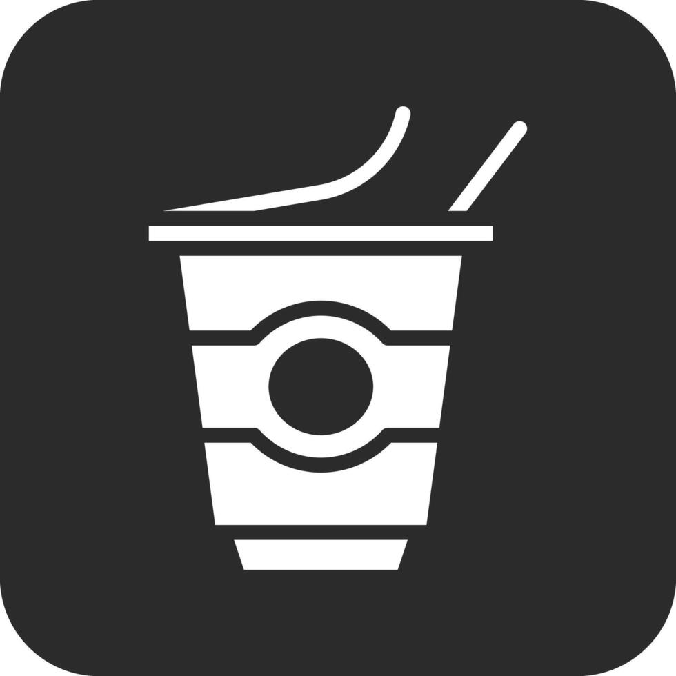 icono de vector de yogur