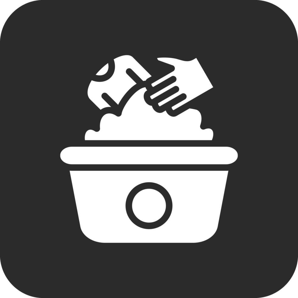 Hand Washing Clothes Vector Icon