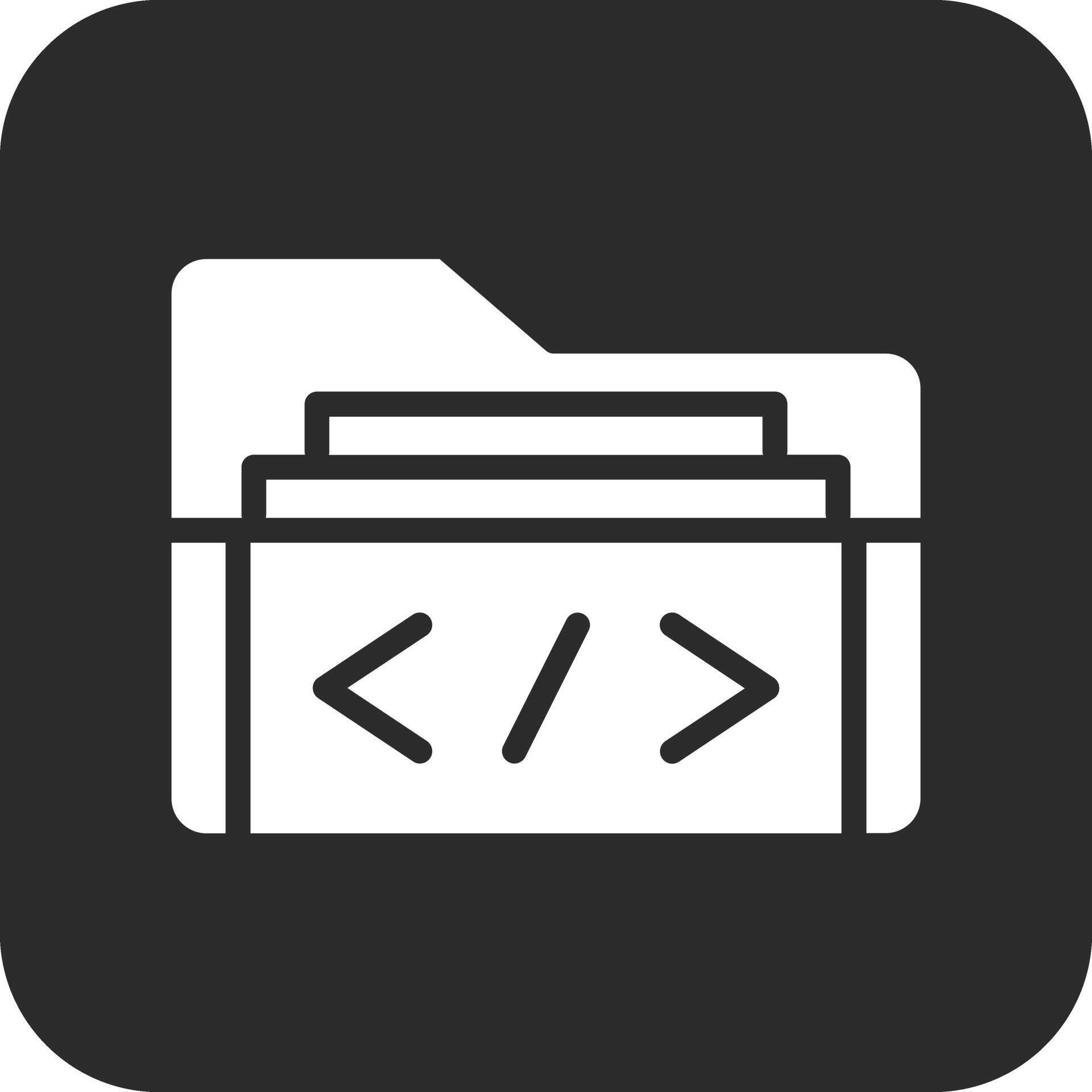 Coding Folder Vector Icon 37364282 Vector Art at Vecteezy