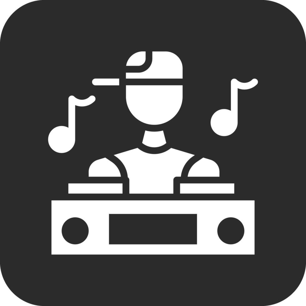 icono de vector de DJ