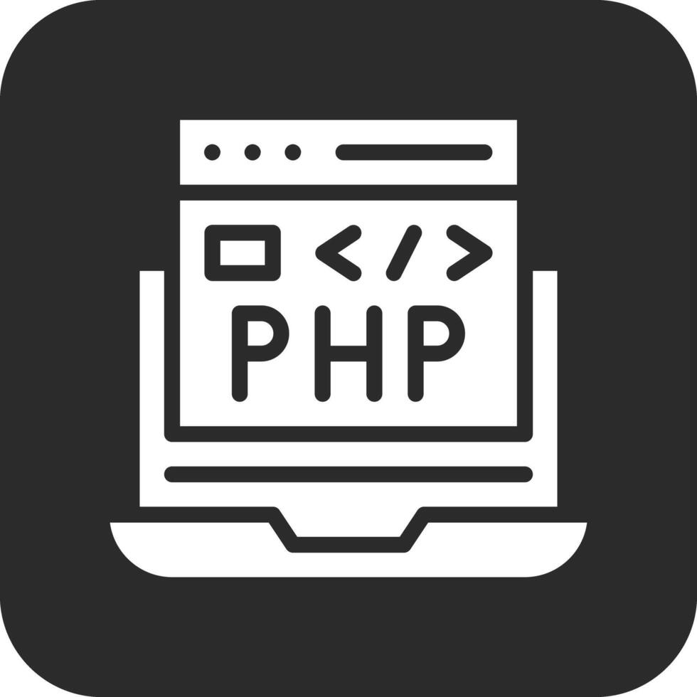 icono de vector de codificación php