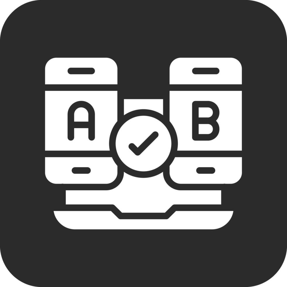 icono de vector de prueba ab