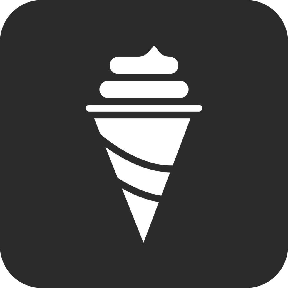 icono de vector de cono de helado