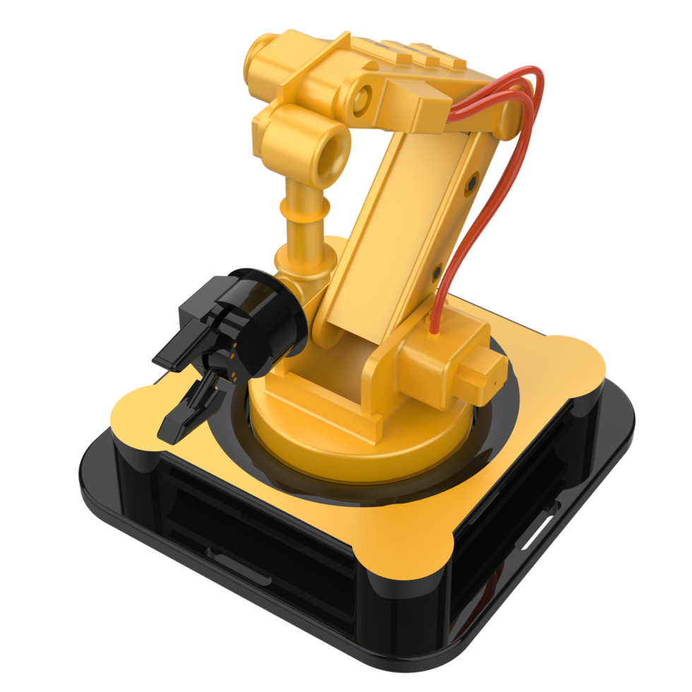 Industrial  robot isolated on background. 3d rendering - illustration png