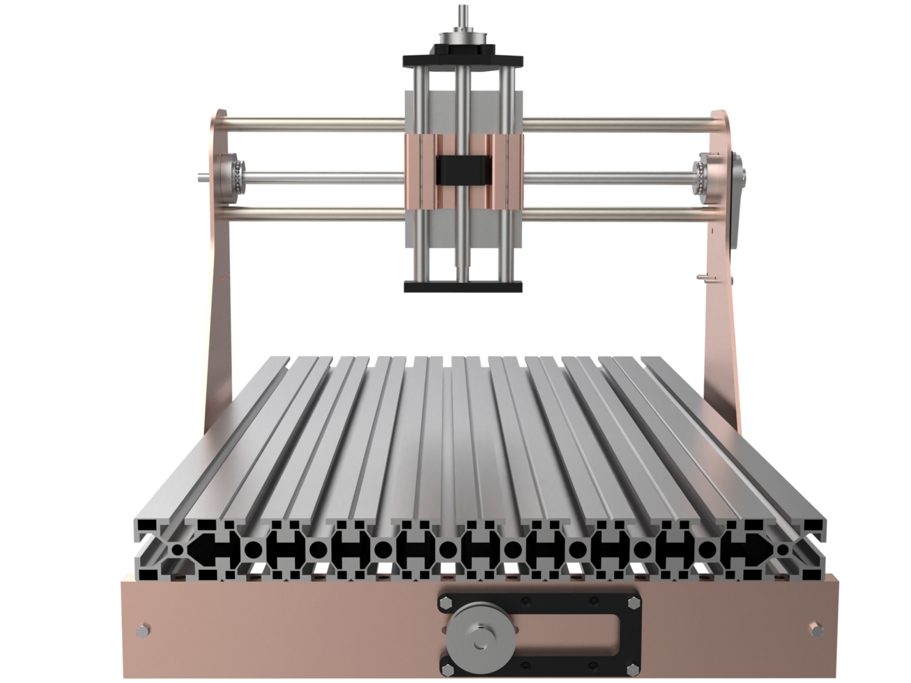 CNC machine isolated on background. 3d rendering - illustration png