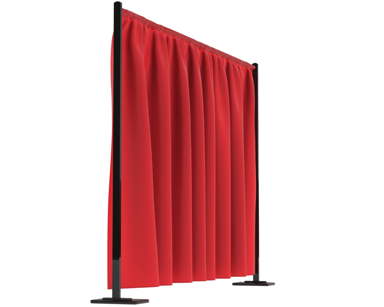 Curtain event divider isolated on background. 3d rendering - illustration png