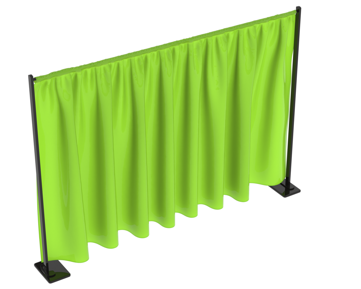 Curtain event divider isolated on background. 3d rendering - illustration png