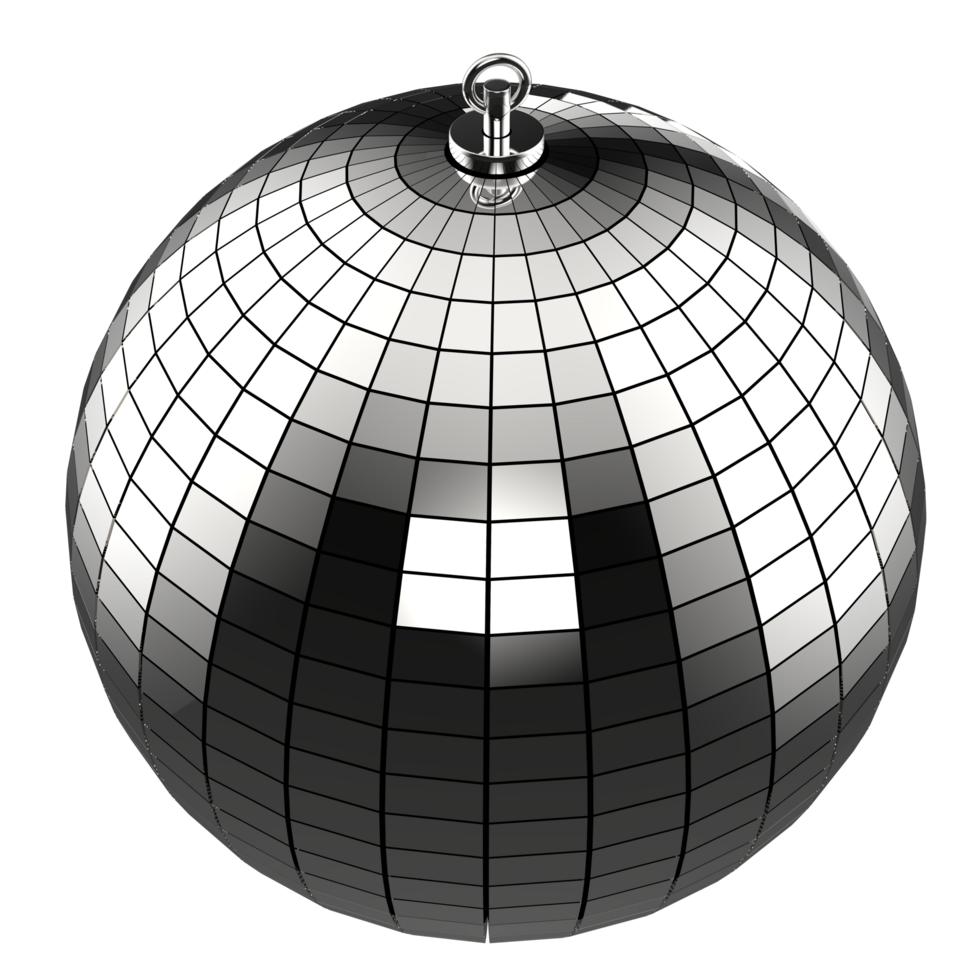 Disco ball isolated on background. 3d rendering- illustration png