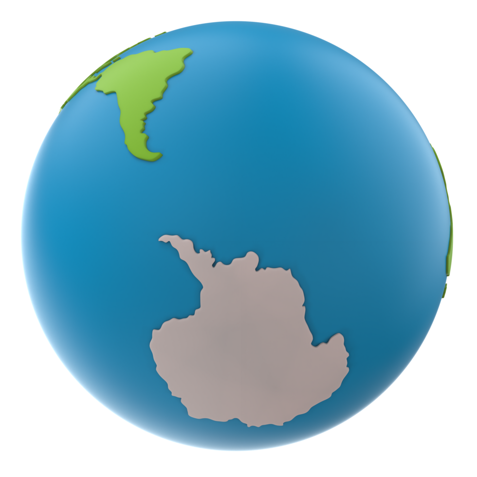 Planet earth isolated on background. 3d rendering - illustration png
