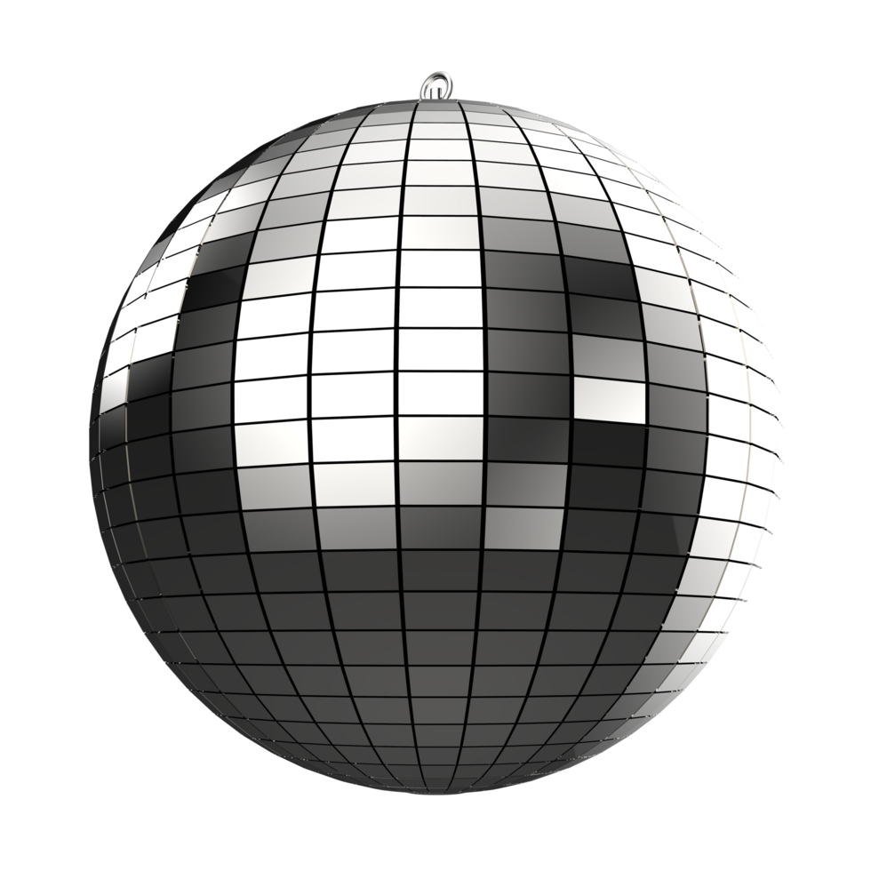 discoteca bola isolado em fundo. 3d Renderização- ilustração png