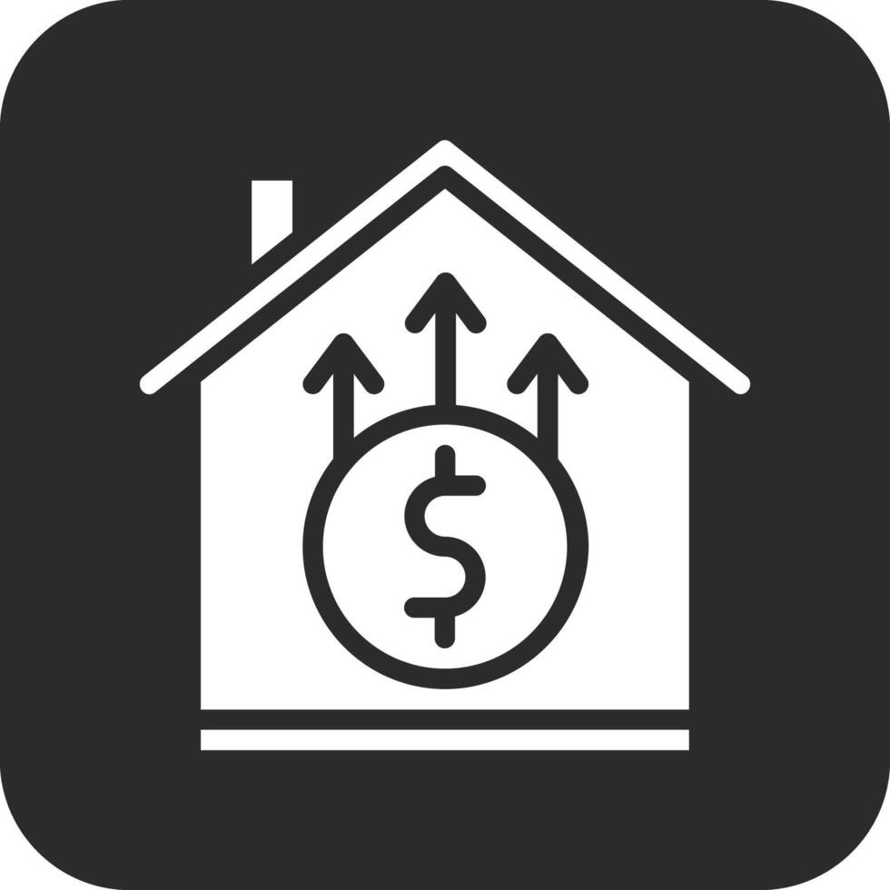 casa precio incrementar vector icono