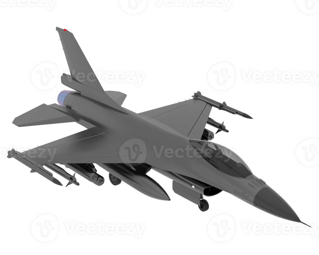 Fighter jet isolated on background. 3d rendering - illustration png