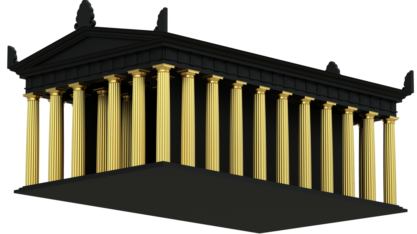 tempel isolerat på bakgrund. 3d tolkning - illustration png