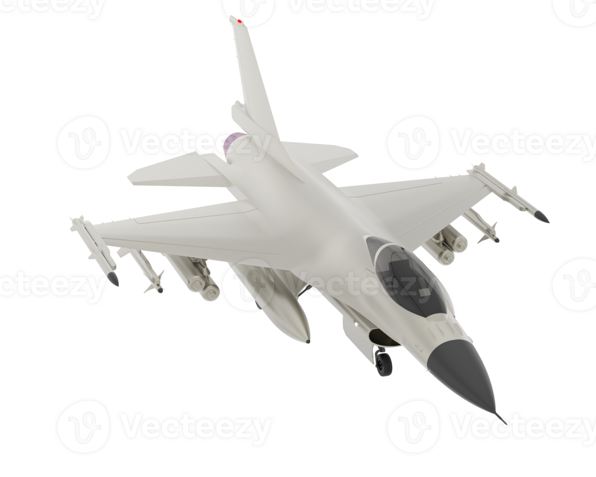 Fighter jet isolated on background. 3d rendering - illustration png