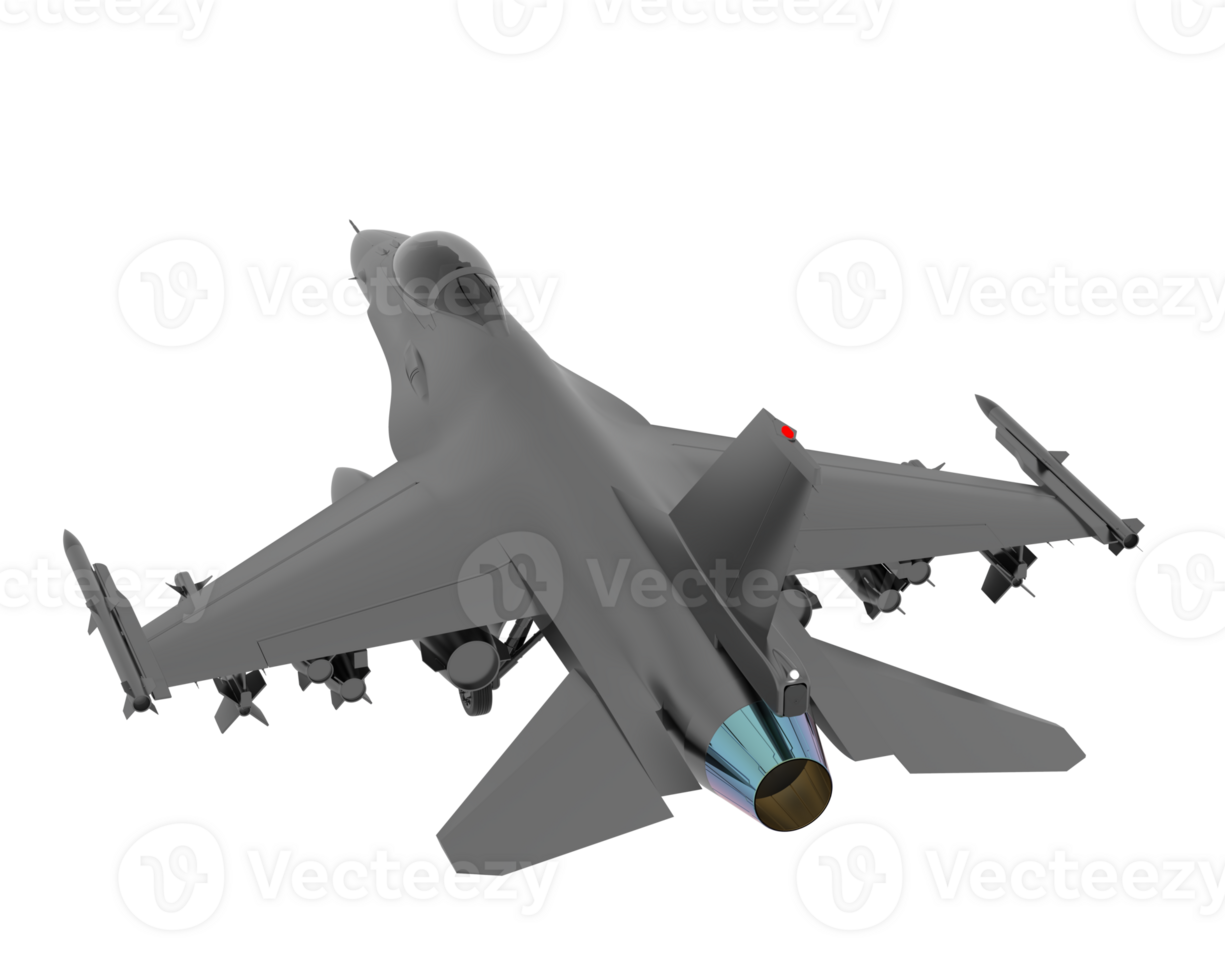 Fighter jet isolated on background. 3d rendering - illustration png