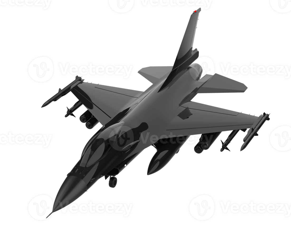 Fighter jet isolated on background. 3d rendering - illustration png