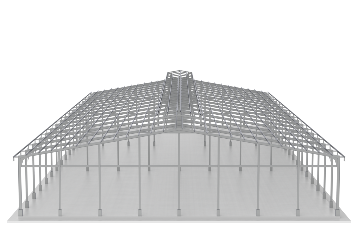 Warehouse structure isolated on background. 3d rendering - illustration png