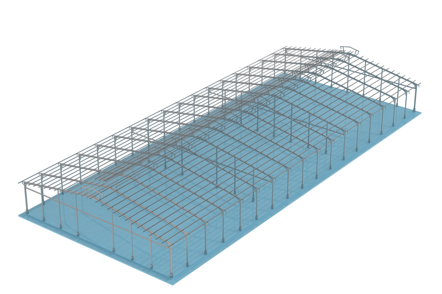Warehouse structure isolated on background. 3d rendering - illustration png
