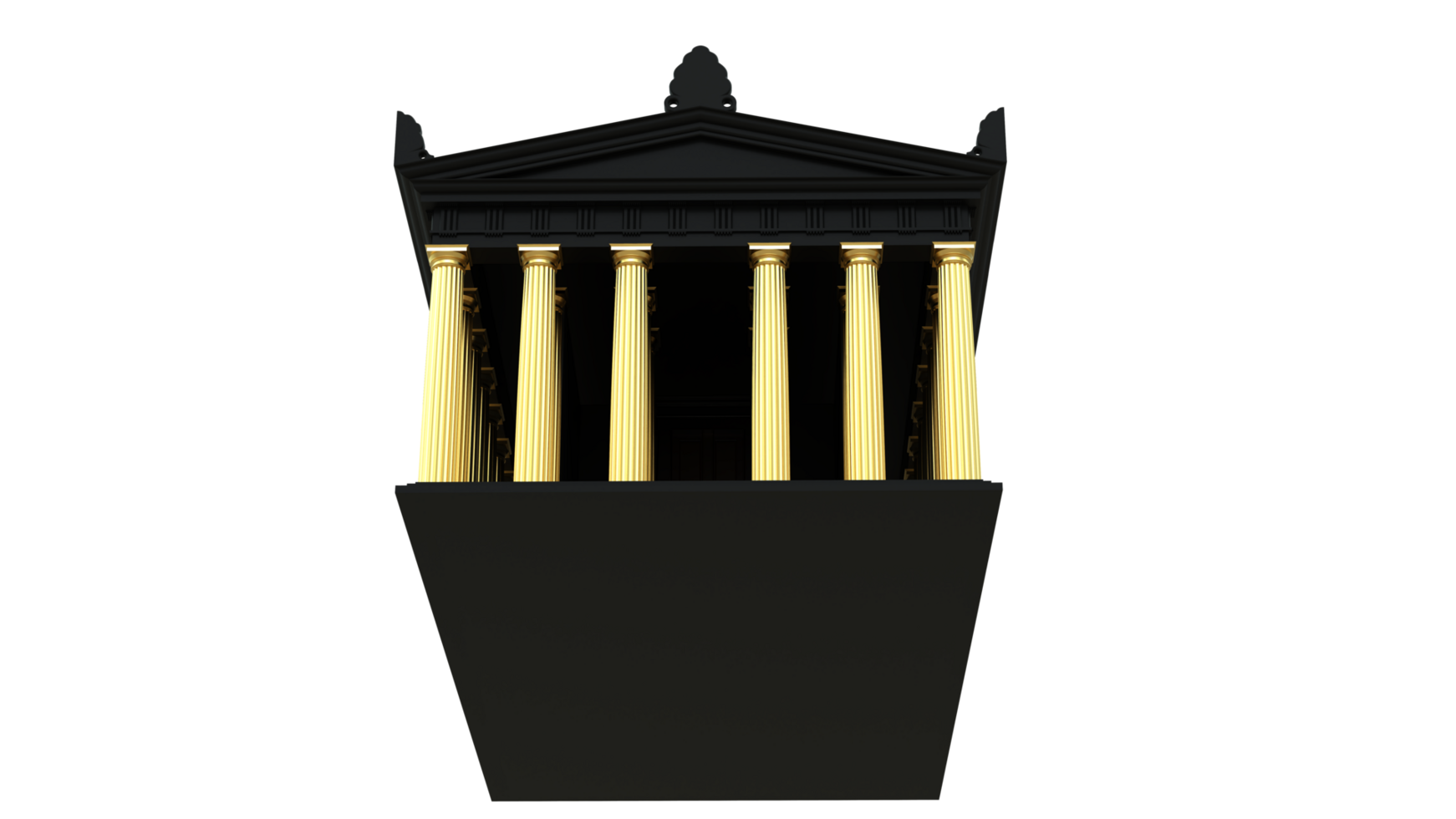 tempel isolerat på bakgrund. 3d tolkning - illustration png