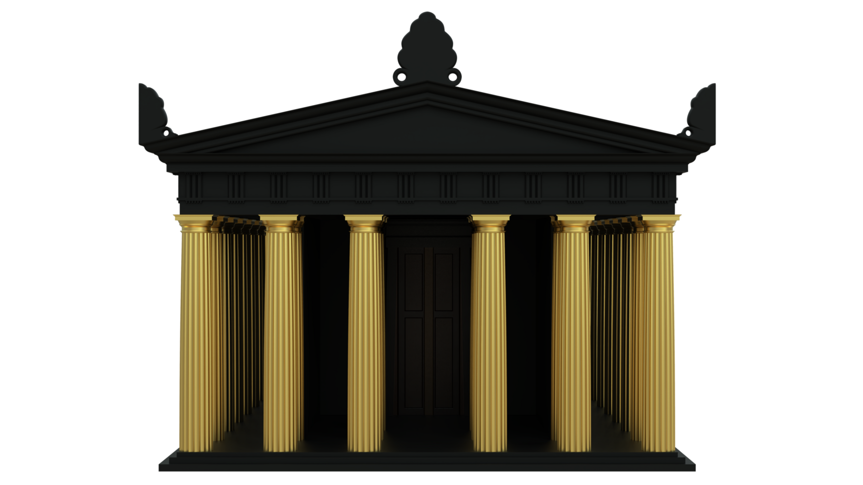 Temple isolated on background. 3d rendering - illustration png