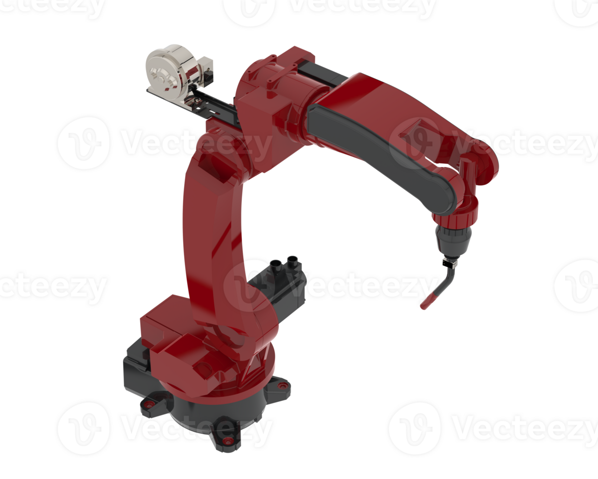Factory robot isolated on background. 3d rendering - illustration png