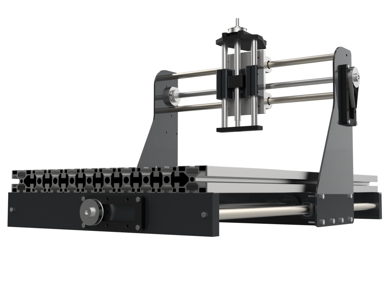 cnc maskin isolerat på bakgrund. 3d tolkning - illustration png