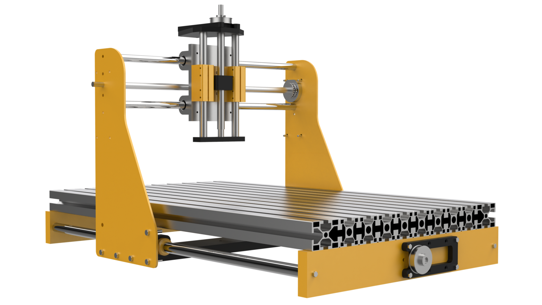 CNC machine isolated on background. 3d rendering - illustration png