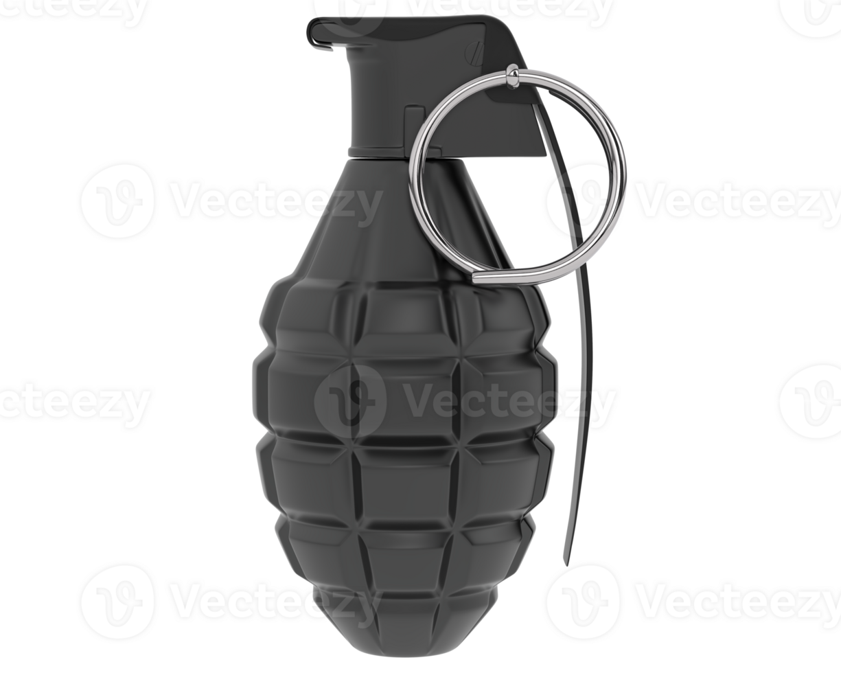 Hand grenade isolated on background. 3d rendering - illustration png