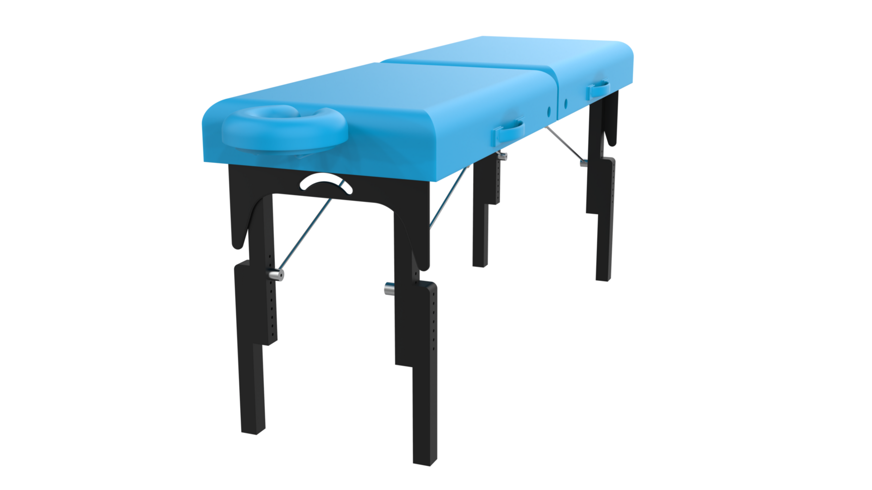 Massage table isolated on background. 3d rendering - illustration png