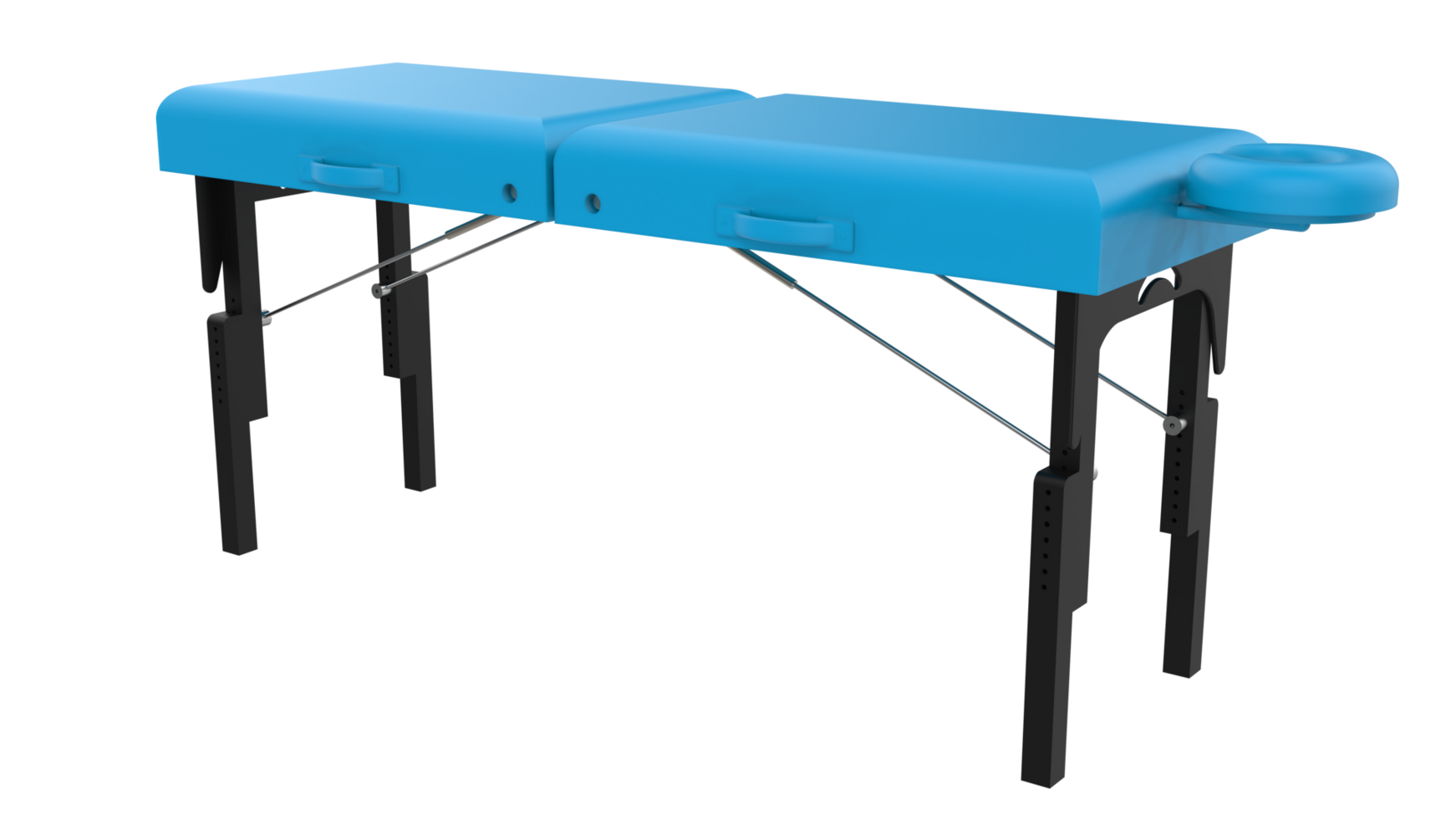 Massage table isolated on background. 3d rendering - illustration png