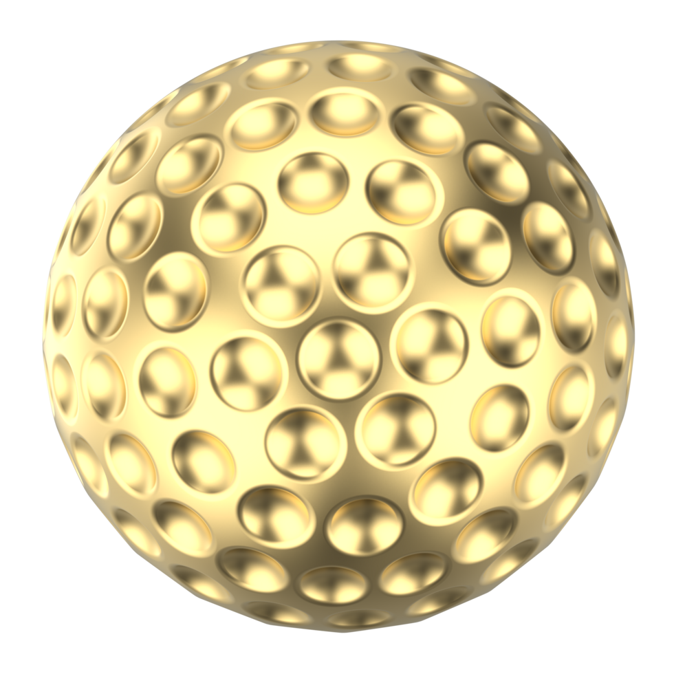 Golf ball isolated on background. 3d rendering - illustration png