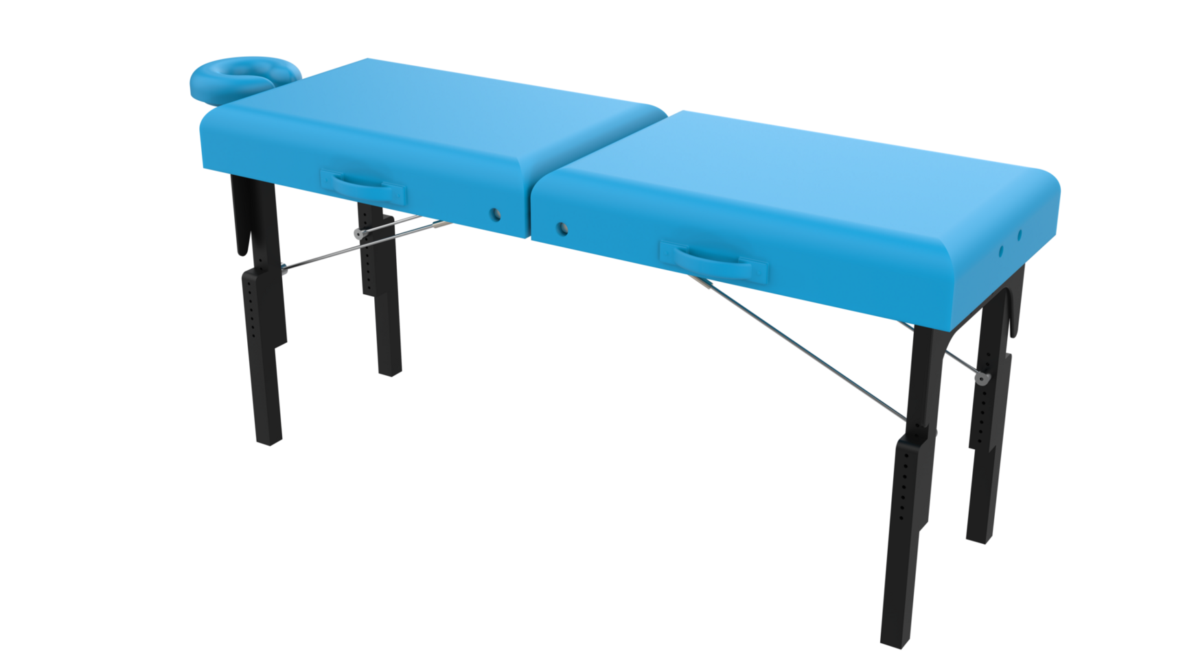 Massage table isolated on background. 3d rendering - illustration png