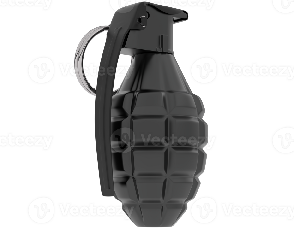 Hand grenade isolated on background. 3d rendering - illustration png