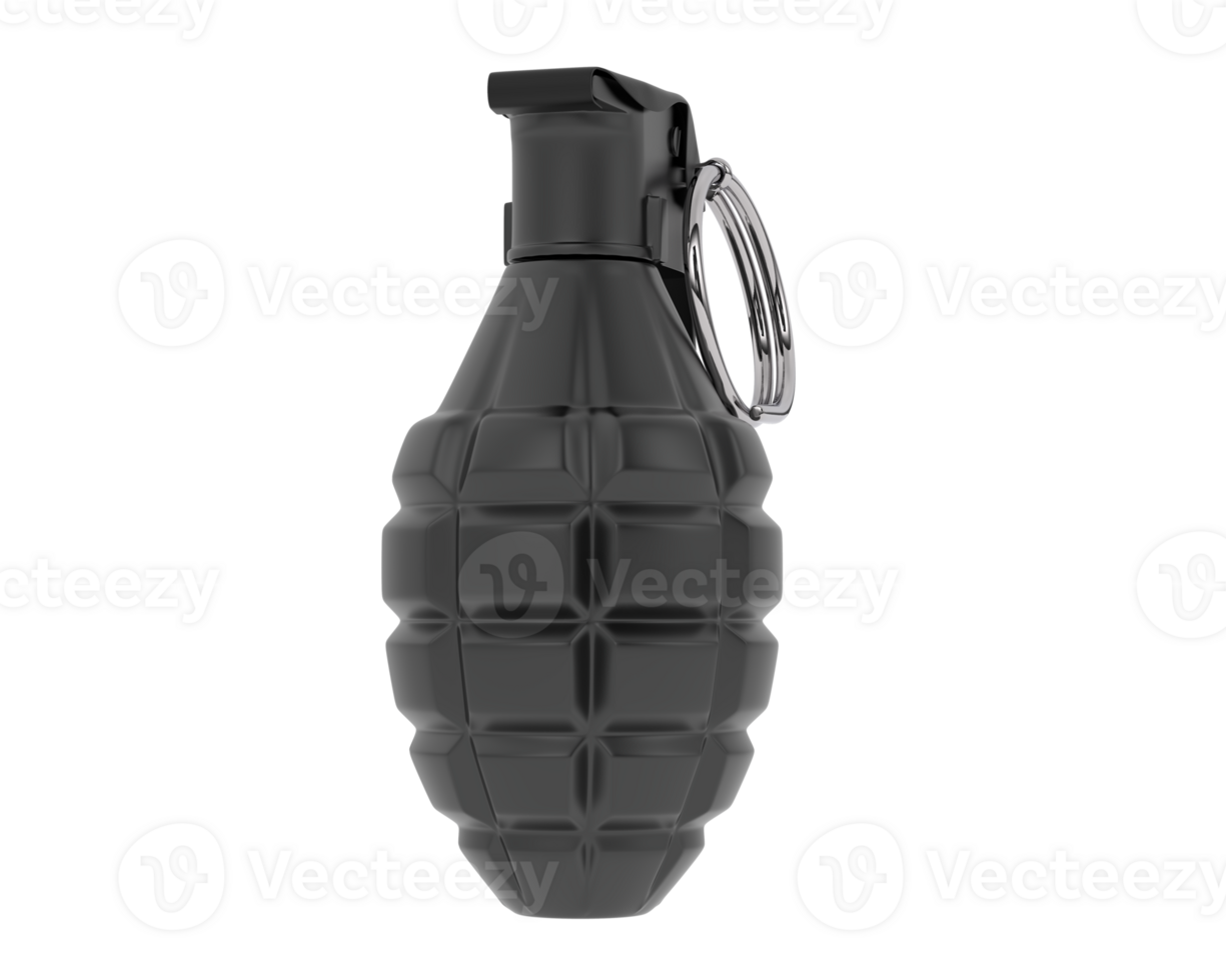 Hand grenade isolated on background. 3d rendering - illustration png