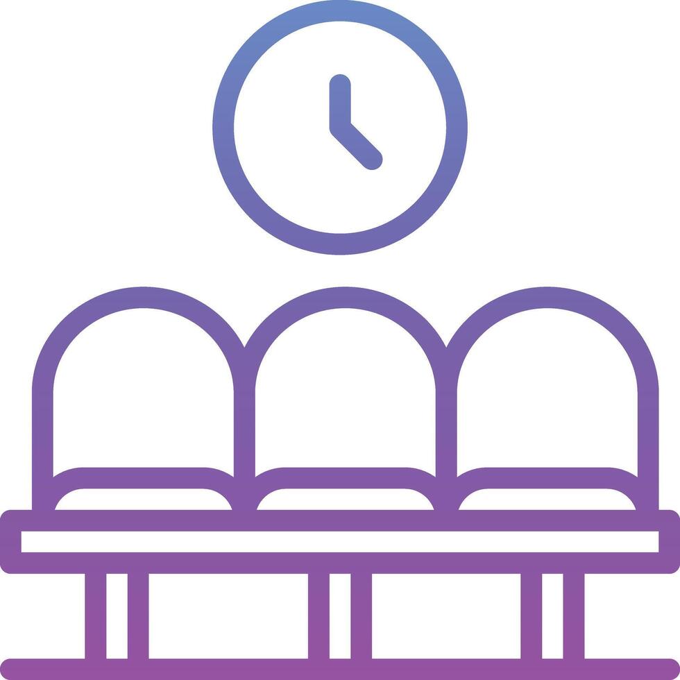 Airport Waiting Room Vector Icon