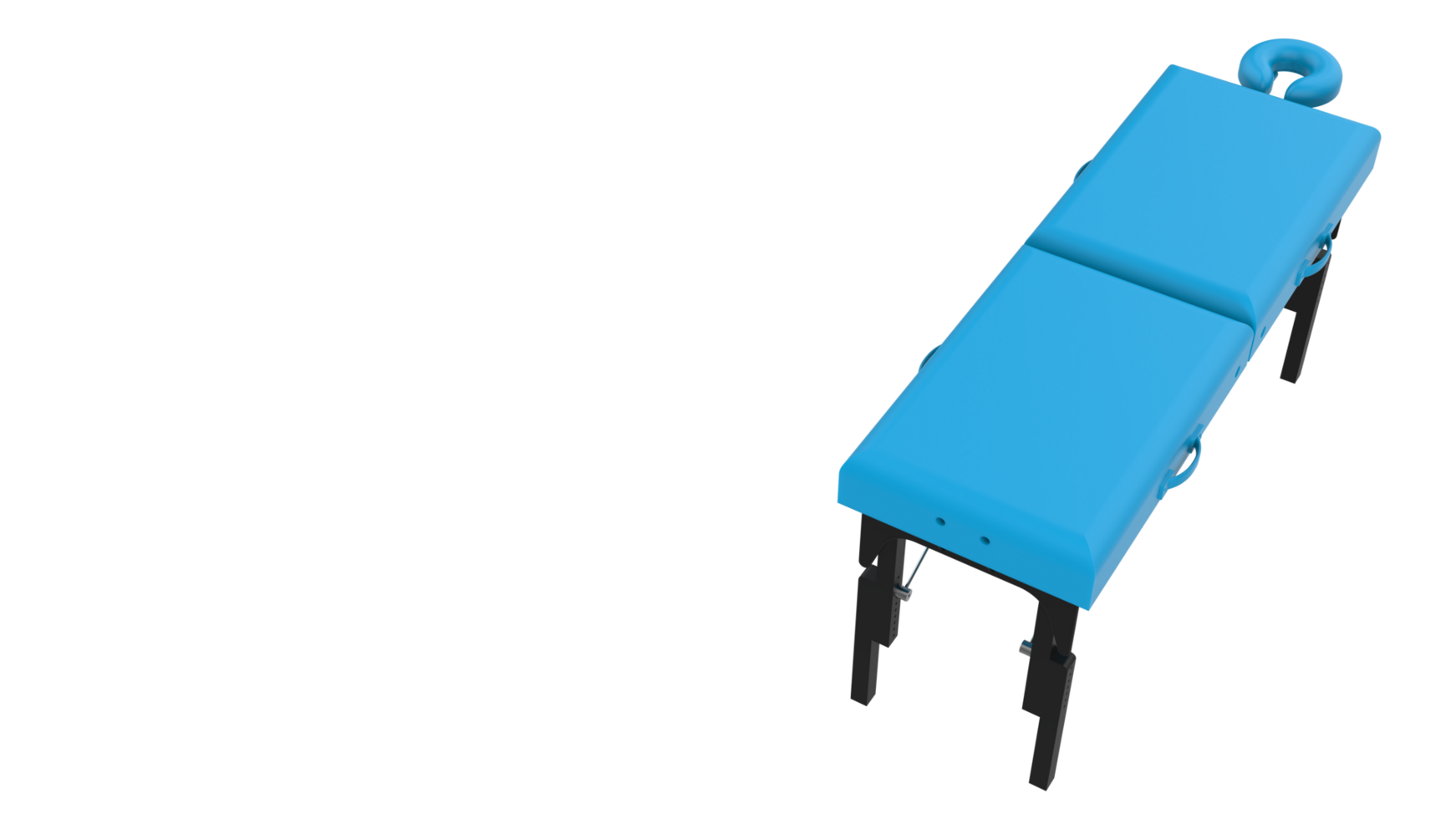 Massage table isolated on background. 3d rendering - illustration png