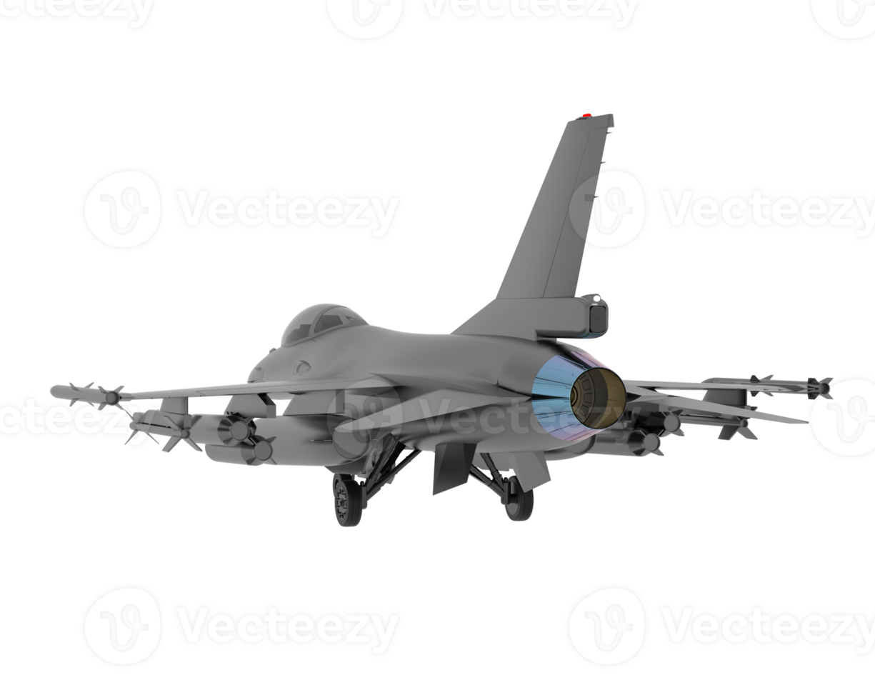 combattente Jet isolato su sfondo. 3d interpretazione - illustrazione png