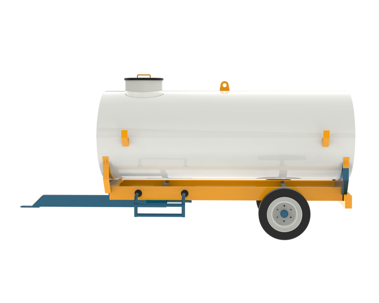 Mobile oil tank isolated on background. 3d rendering - illustration png