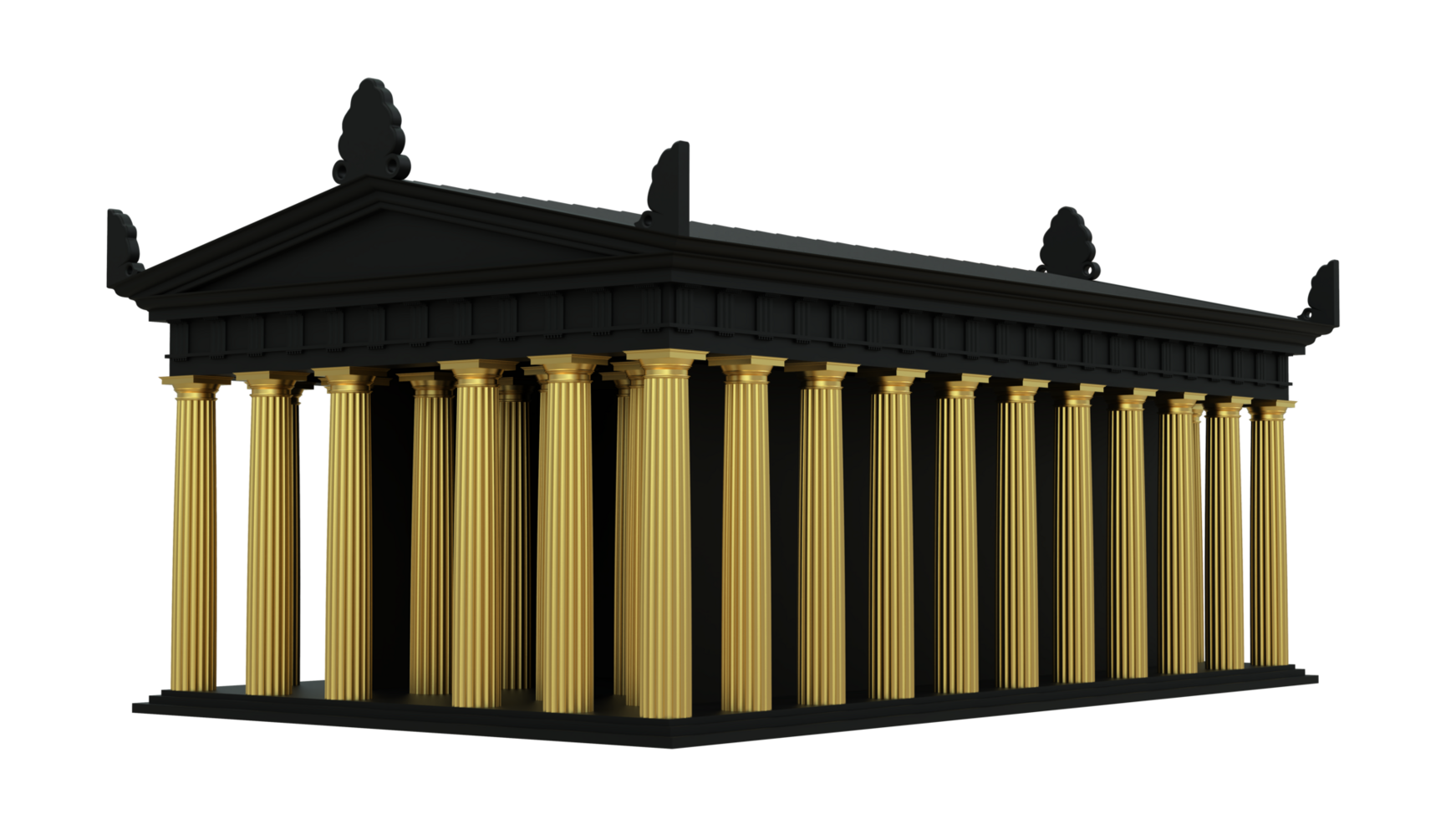 tempel isolerat på bakgrund. 3d tolkning - illustration png