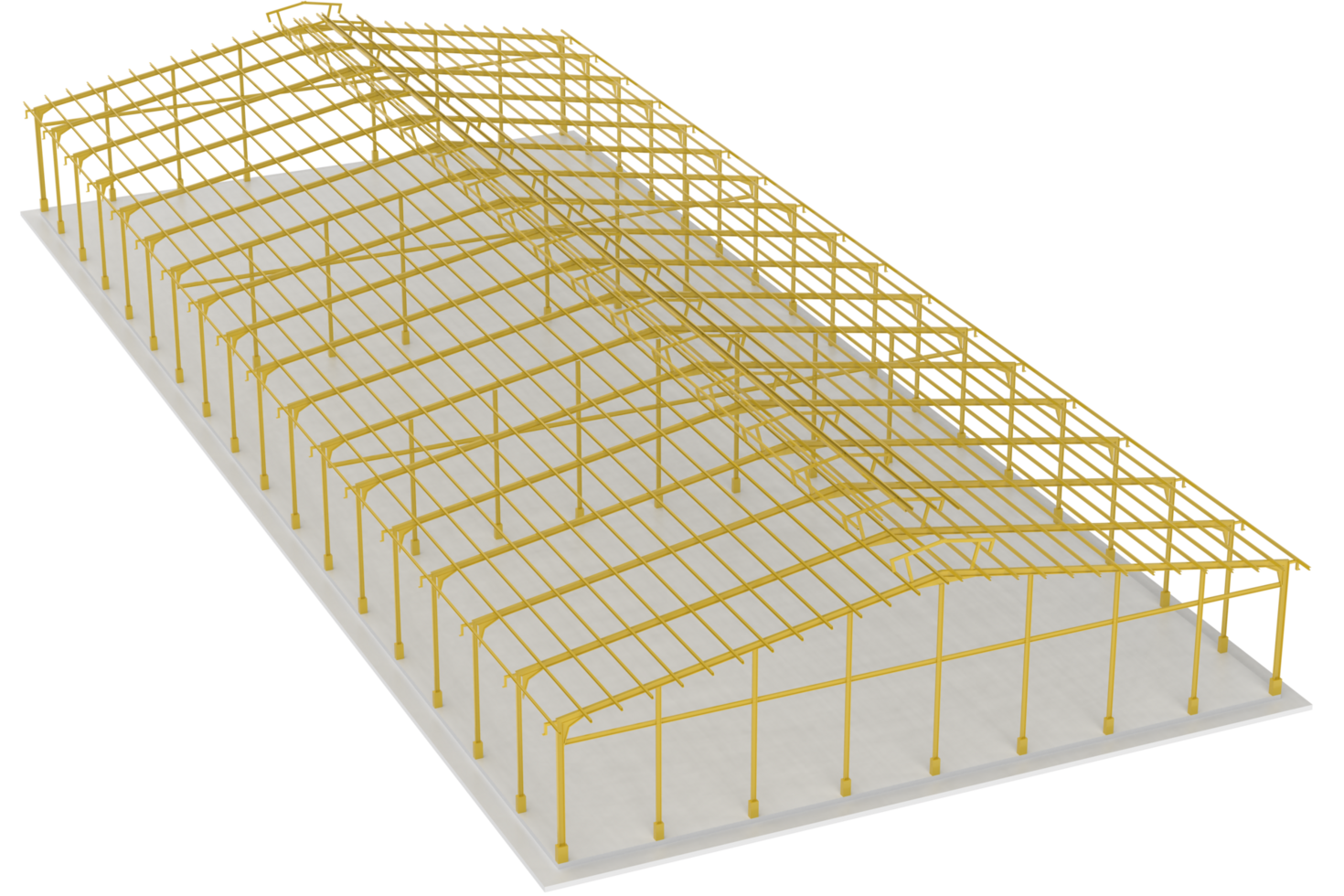 Warenhaus Struktur isoliert auf Hintergrund. 3d Rendern - - Illustration png