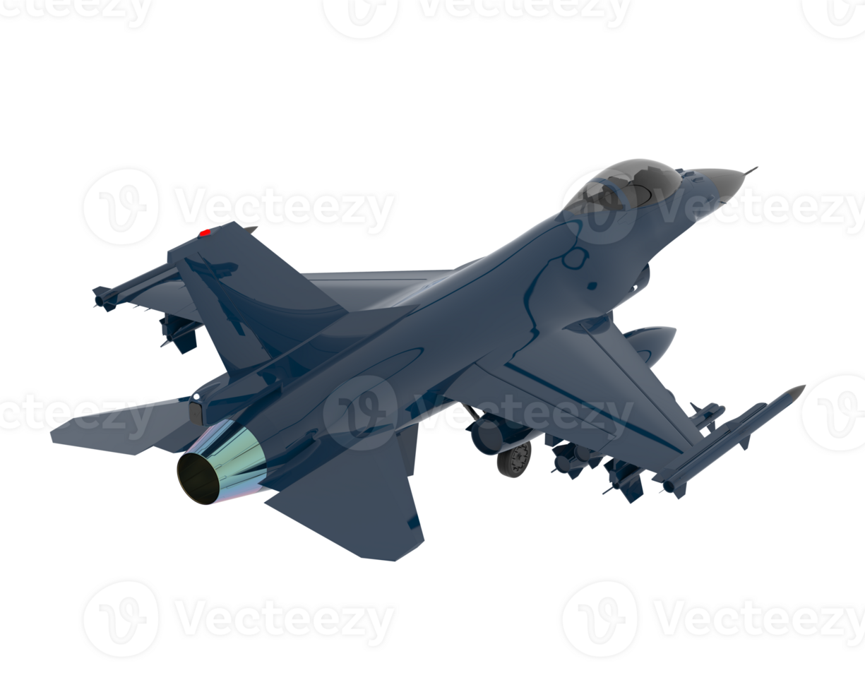 Fighter jet isolated on background. 3d rendering - illustration png